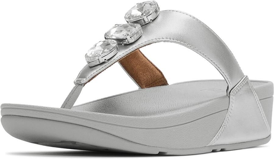 FitFlop Lulu Ultra-Jewel Metallic Toe-Post Sandals ZILVER - Foto 2