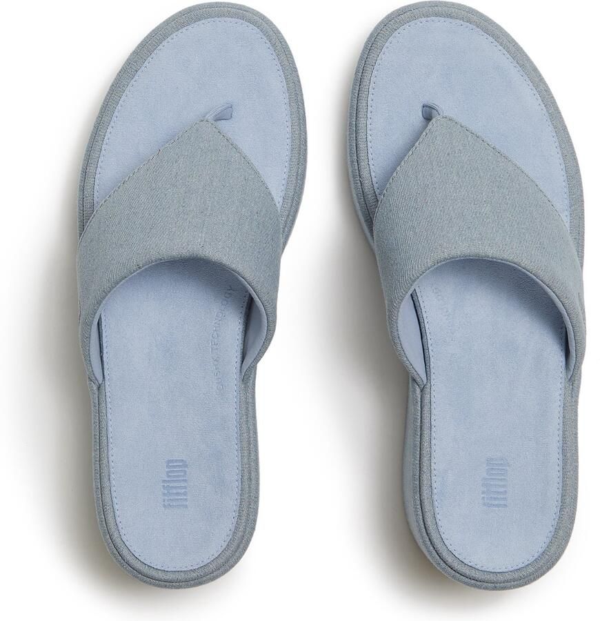FitFlop Platfforms Denim Wedge Toe-Post Sandals Dames Sandalen Light Denim