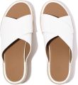 FitFlop Platfforms Espadrille Leather Wedge Cross Slides WIT - Wit