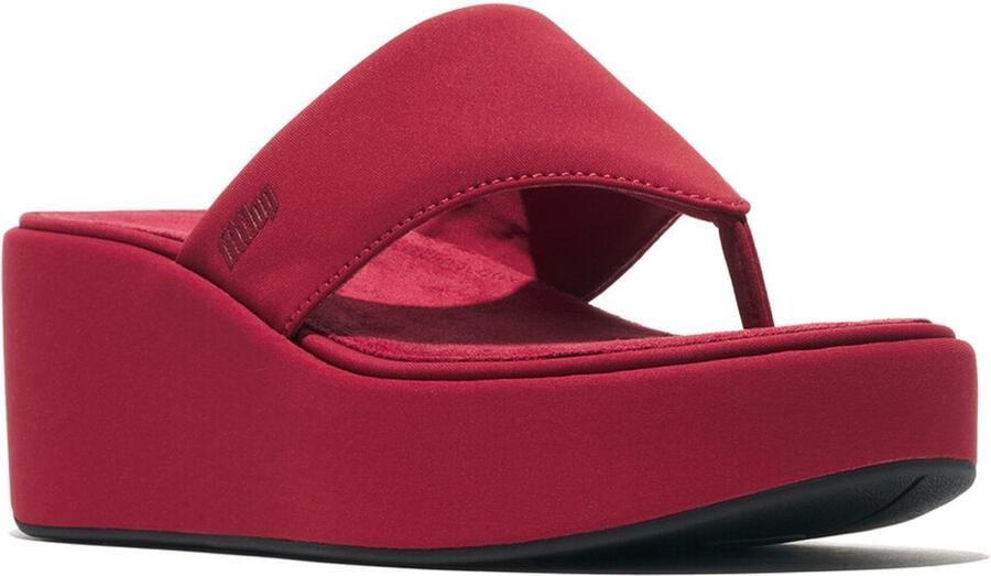 FitFlop Platfforms Wedge Toe-Post Sandals ROOD