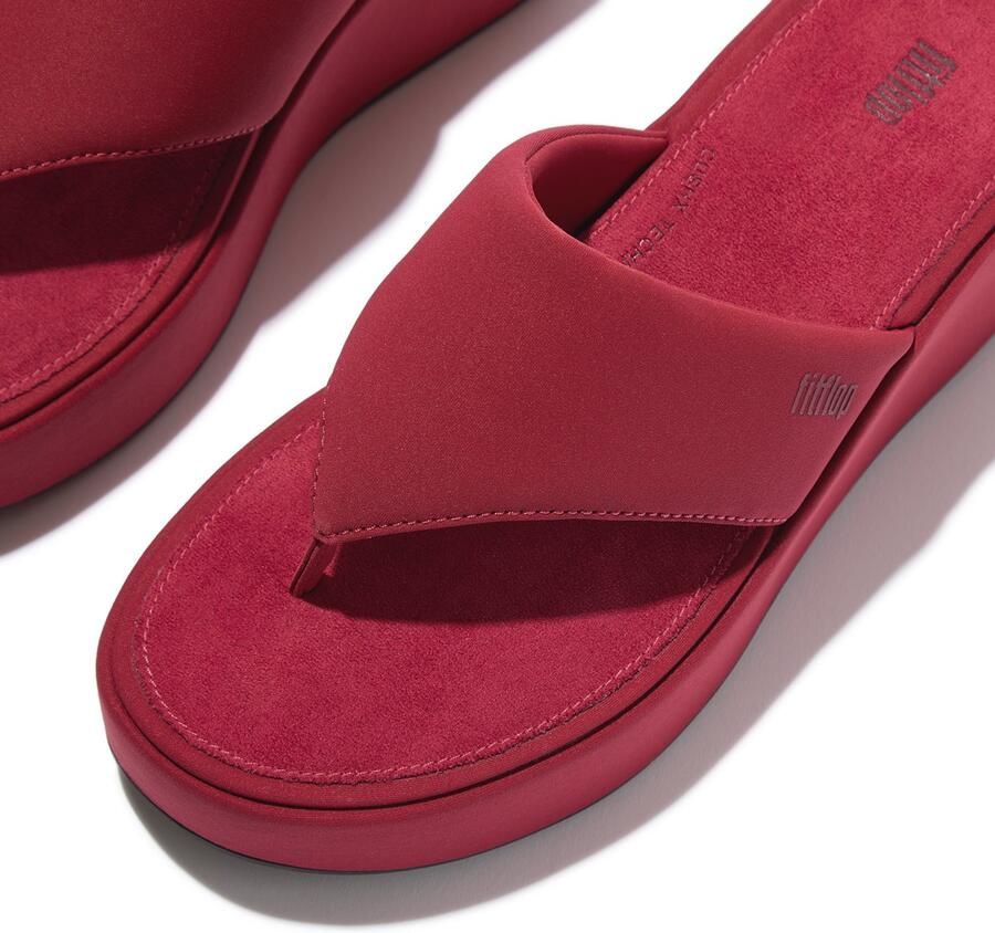 FitFlop Platfforms Wedge Toe-Post Sandals ROOD