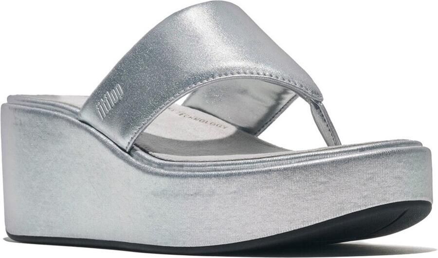 FitFlop Platfforms Wedge Toe-Post Sandals ZILVER