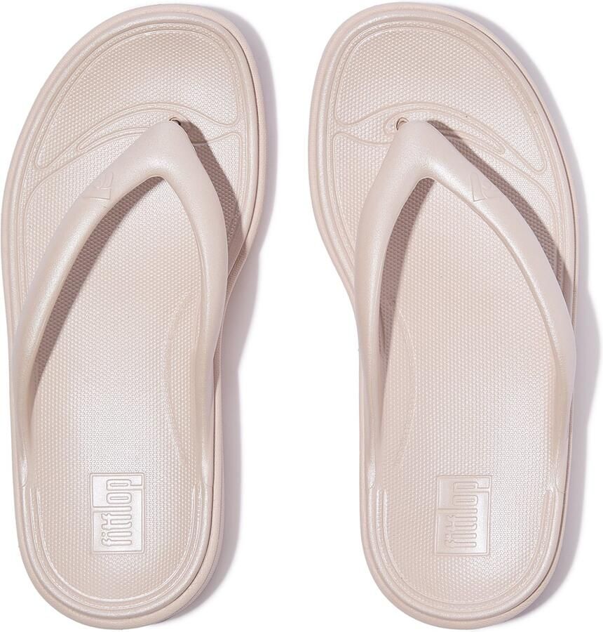 FitFlop Relieff Metallic Recovery Toe-Post Sandals Dames Slippers Metallic Nude Rose