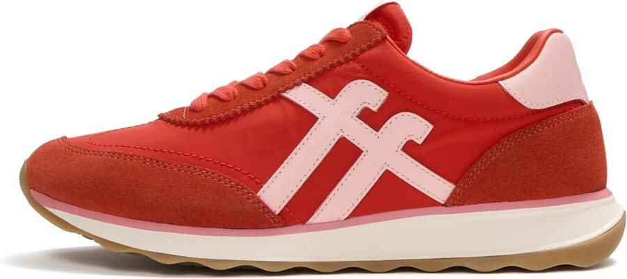FitFlop Retro-Q FF Fabri Suede Sneakers Dames Sneakers Cherry Tomato Warm Pink
