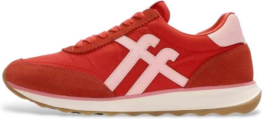 FitFlop Retro-Q FF Fabri Suede Sneakers Dames Sneakers Cherry Tomato Warm Pink - Foto 2