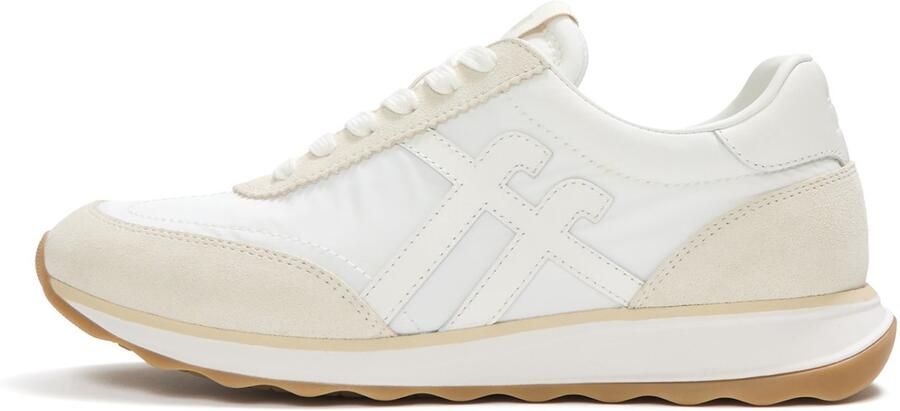 FitFlop Retro-Q FF Fabri Suede Sneakers Dames Sneakers Wit