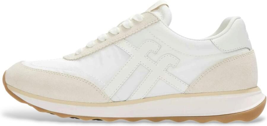 FitFlop Retro-Q FF Fabri Suede Sneakers Dames Sneakers Wit