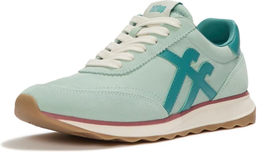 FitFlop Retro-Q FF Fabri Suede Sneakers LICHTBLAUW