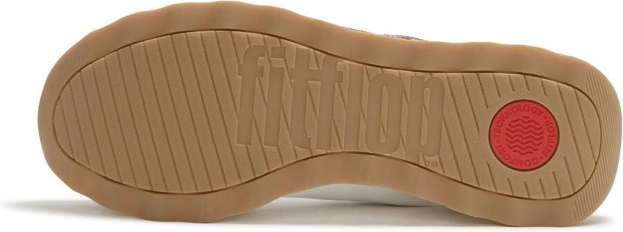 FitFlop Retro-Q FF sneakers van stof suède Urban Wit Donker Merlot WIT