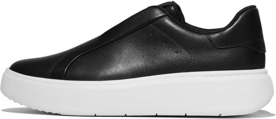 FitFlop Rtg Leather Laceless Sneakers ZWART