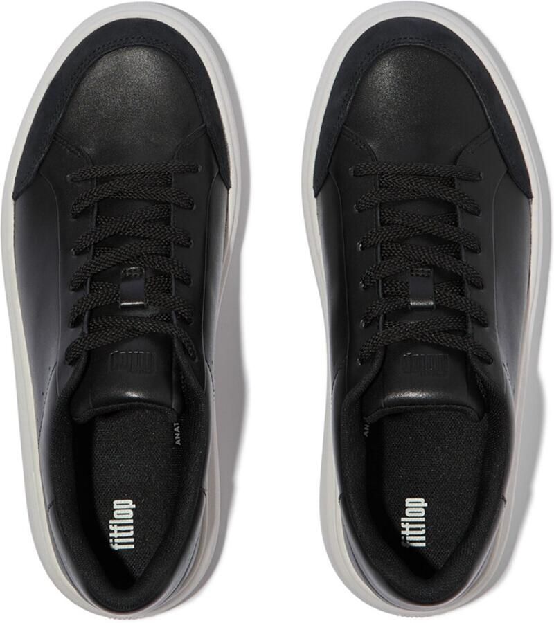 FitFlop Rtg Leather Suede Sneakers ZWART