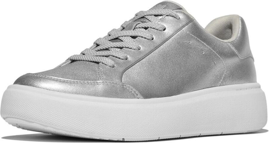 FitFlop Rtg Metalli Leather Sneakers Dames Sneakers Silver - Foto 3