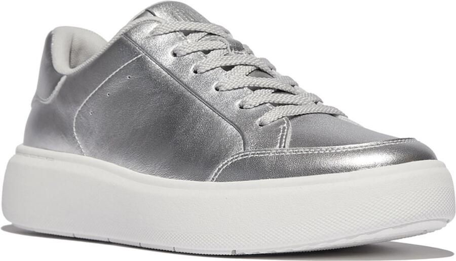 FitFlop Women RTG Metalli Leather Sneakers Silver - Foto 2