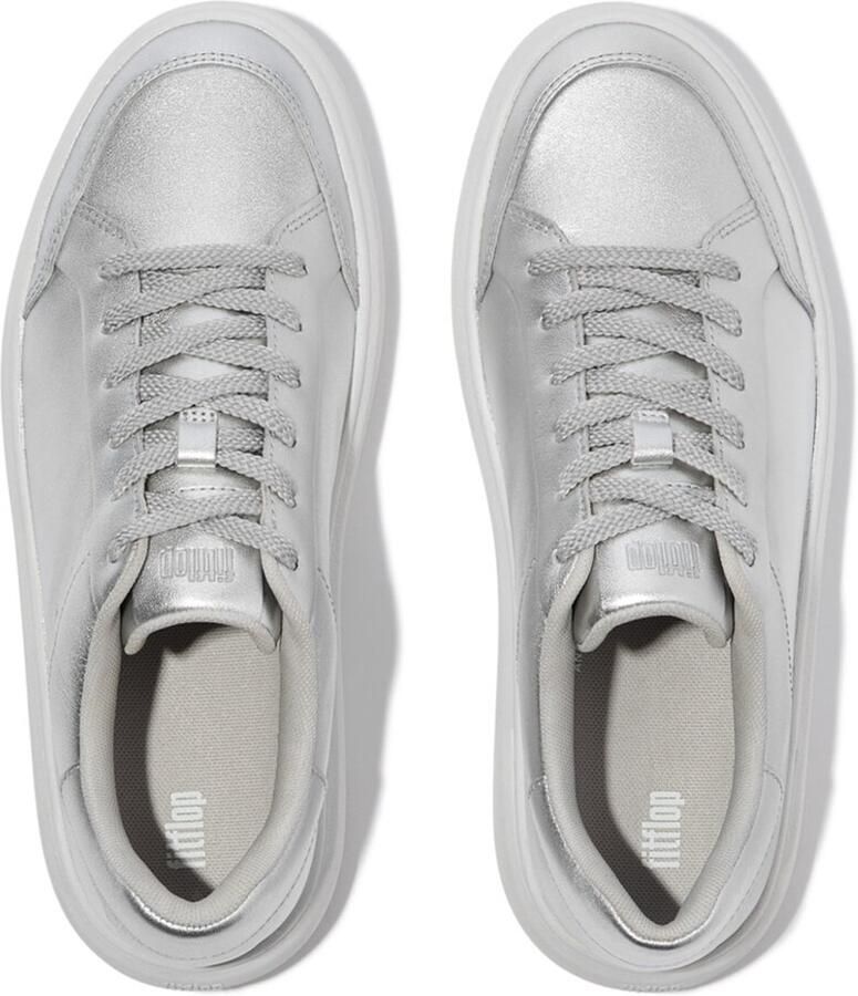 FitFlop Rtg Metalli Leather Sneakers ZILVER