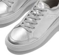FitFlop Rtg Metalli Leather Sneakers ZILVER - Zilver