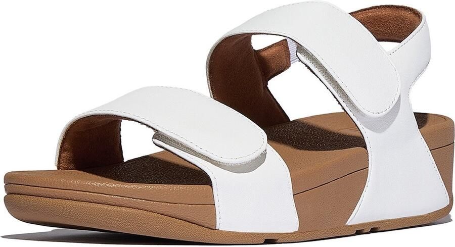 FitFlop Sandaal Lulu Adjustable Leather Black-Strap Sandals Urban White - Foto 2