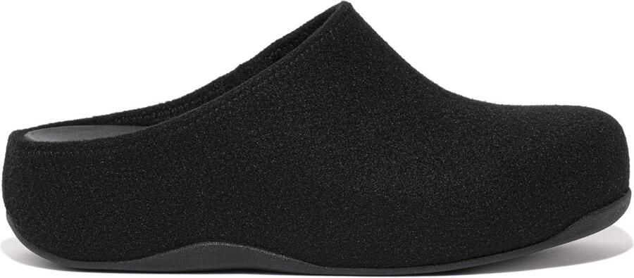 FitFlop ™ Vrouwen Harde zool Pantoffels dichte Sloffen Shuz Vilt Zwart - Foto 3