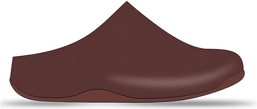 FitFlop Damen Clog Shuv Tumbled-Leather Clogs E5Q Chocolat - Foto 2