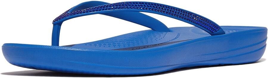 FitFlop Slipper Iqushion Sparkle French Blue Blauw