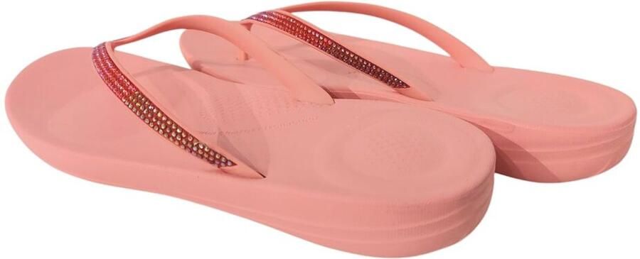 FitFlop Slipper Iqushion Sparkle Pink Perfect Pop Orange Roze