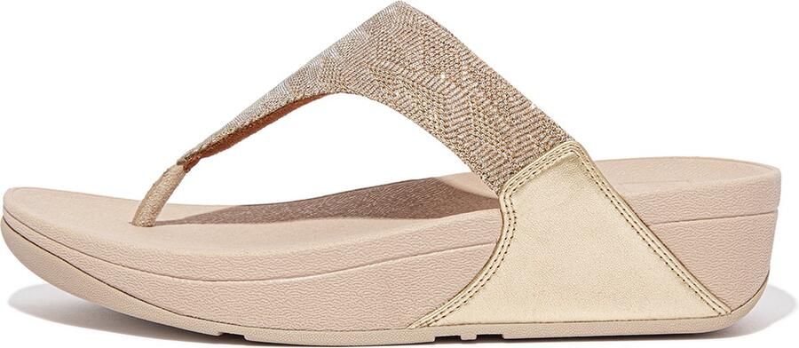 FitFlop Lulu Geo Glitz Toepost Slippers voor Vrouwen Goud - Foto 15