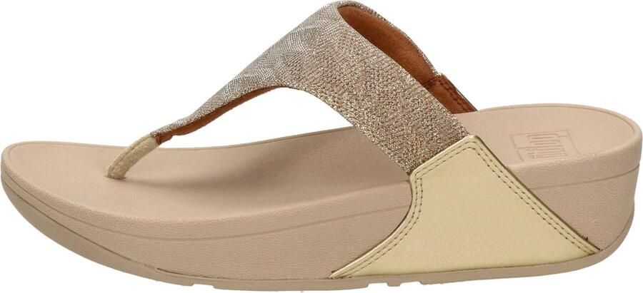 FitFlop Lulu Geo Glitz Toepost Slippers voor Vrouwen Goud - Foto 12
