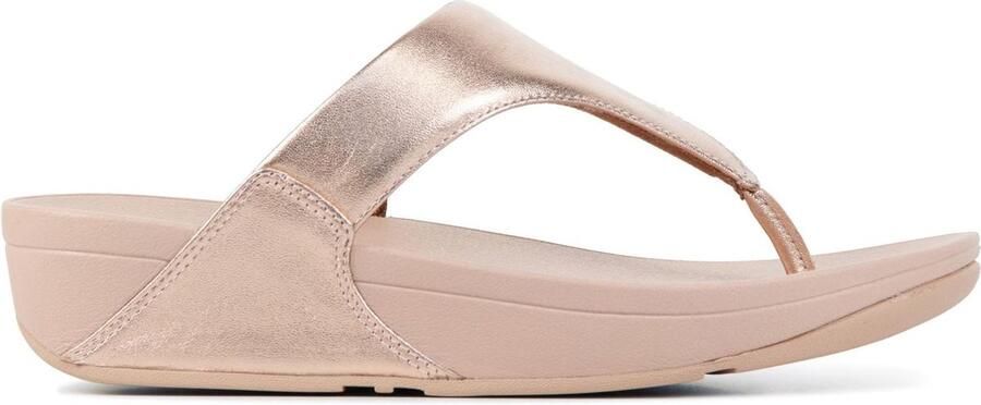 FitFlop Vrouwen Leren Slippers Damesschoenen Teenslipper Lulu toe leather Rose Goud - Foto 5