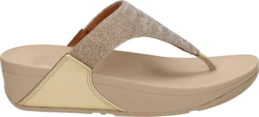 FitFlop Lulu Geo Glitz Toepost Slippers voor Vrouwen Goud