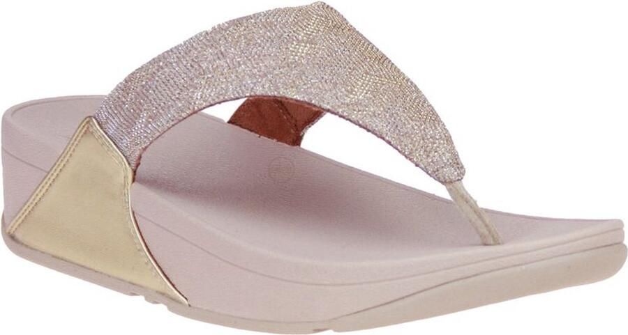 FitFlop Lulu Geo Glitz Toepost Slippers voor Vrouwen Goud - Foto 9