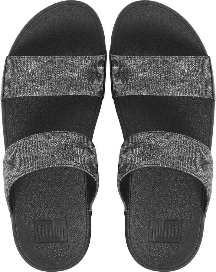 FitFlop Lulu Glitter Splash Slide dames slipper Zwart - Foto 6