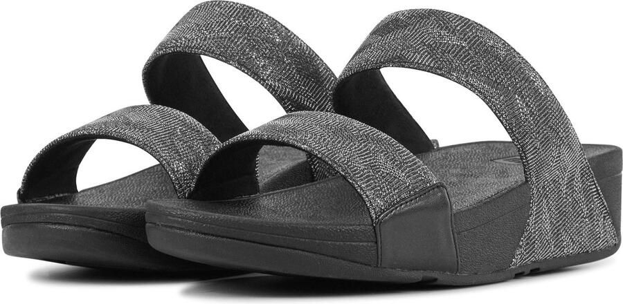FitFlop Lulu Glitter Splash Slide dames slipper Zwart - Foto 12