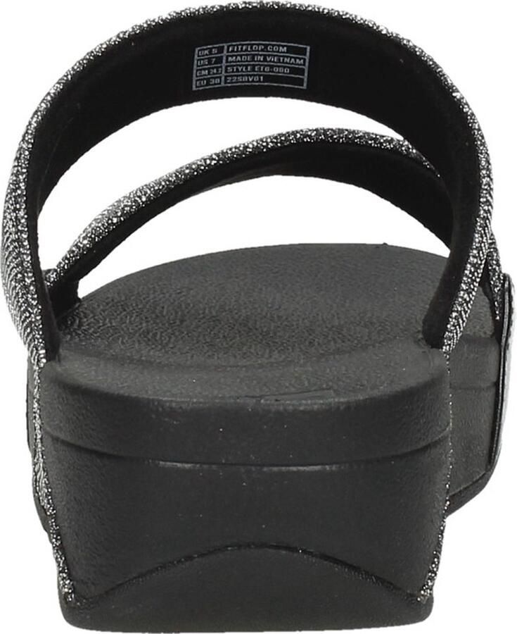 FitFlop Lulu Glitter Splash Slide dames slipper Zwart - Foto 4