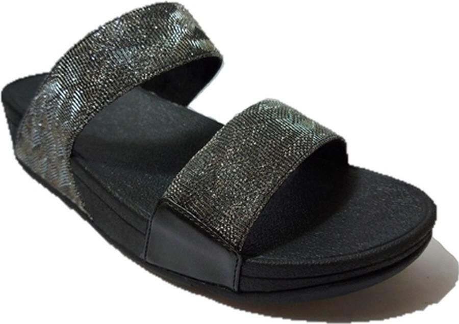 FitFlop Lulu Glitter Splash Slide dames slipper Zwart - Foto 7
