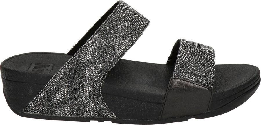 FitFlop Lulu Glitter Splash Slide dames slipper Zwart