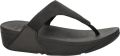 Fitflop Teenslippers LULU SHIMMERLUX TOE-POST SANDALS sleehak zomerschoen slippers in glanzende look - Zwart