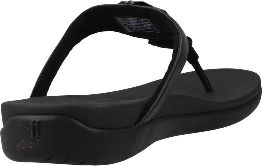 FitFlop Solay Glossy Disc Toe Post Sandalen Zwart Vrouw