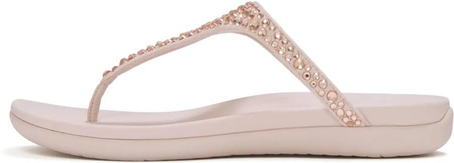 FitFlop Solay Mixed-Crystal Toe-Post Sandals Dames Sandalen Nude Rose