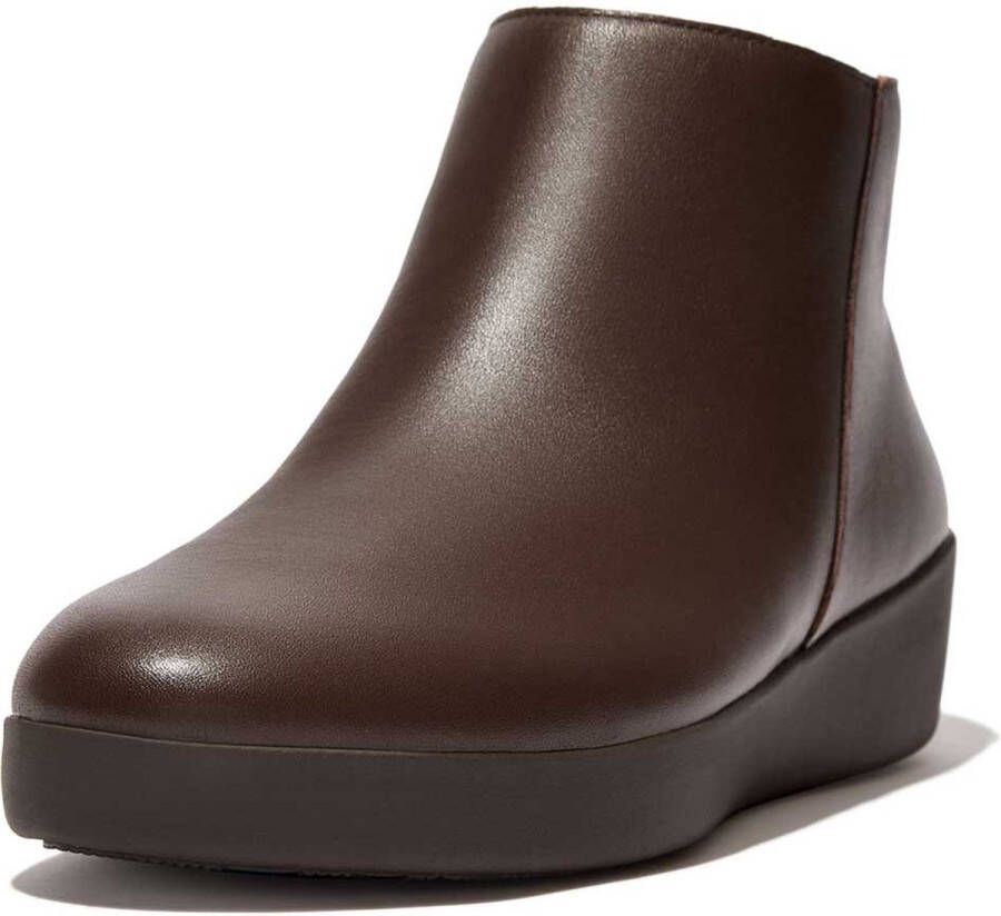 FitFlop Enkellaarzen SUMI LEATHER ANKLE BOOTS CHOCOLATE BROWN