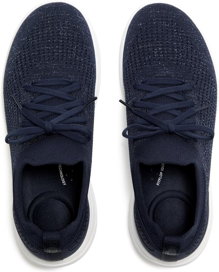 FitFlop Super-Q Knit Slip-On Laced Sneakers BLAUW - Foto 2