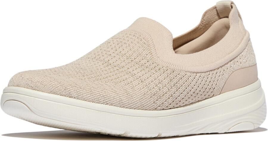 FitFlop Super-Q Knit Slip-Ons BEIGE