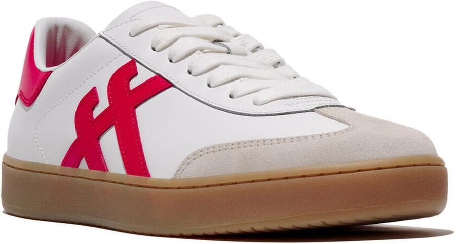 FitFlop The Dash Mens T-Toe Leather Sneakers WIT