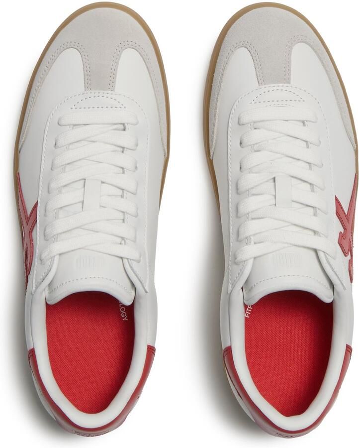 FitFlop The Dash Mens T-Toe Leather Sneakers WIT