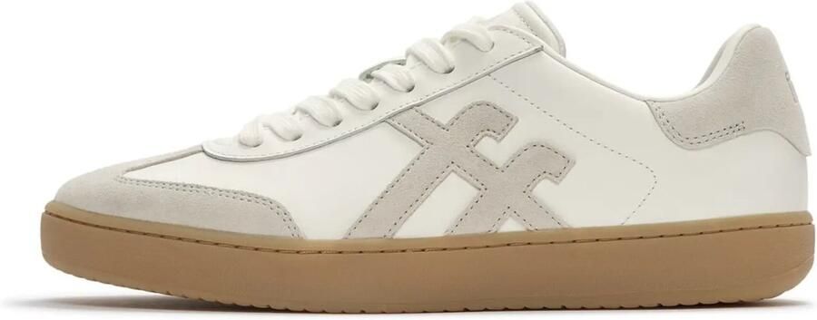 FitFlop The Dash Mens T-Toe Leather Suede Sneakers WIT
