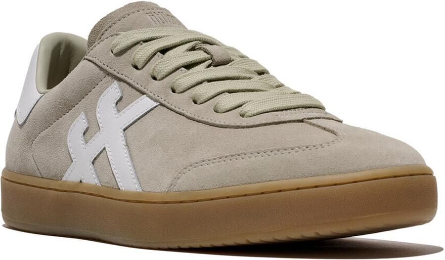 FitFlop The Dash Mens T-Toe Suede Sneakers GROEN