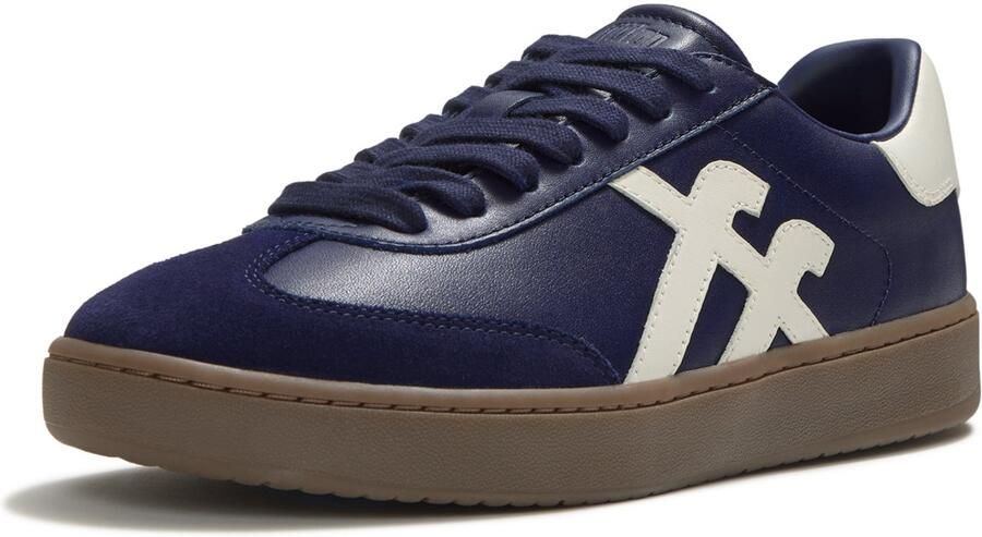 FitFlop The Dash T-Toe Leather Sneakers BLAUW - Foto 2