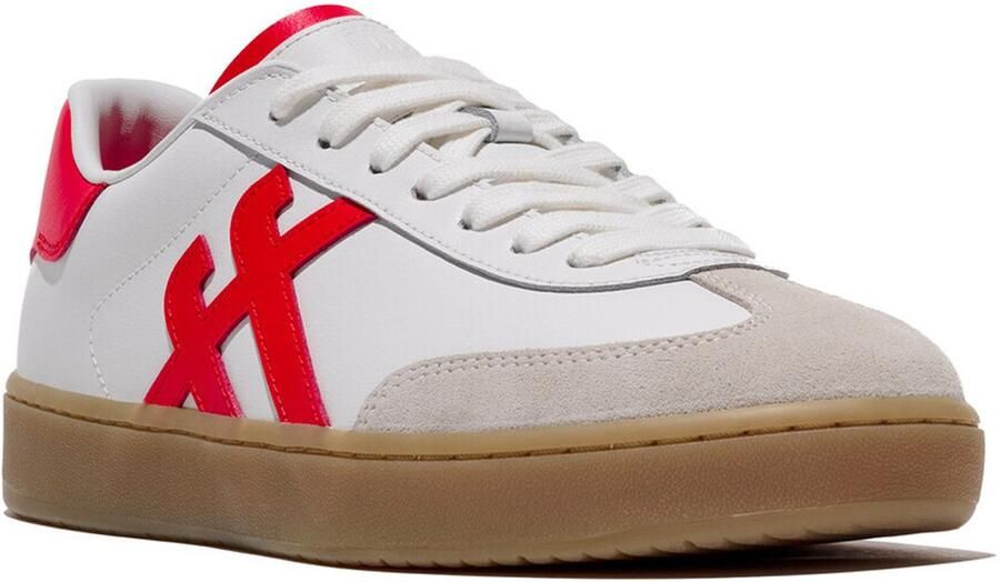 FitFlop The Dash T-Toe Leather Sneakers ROOD