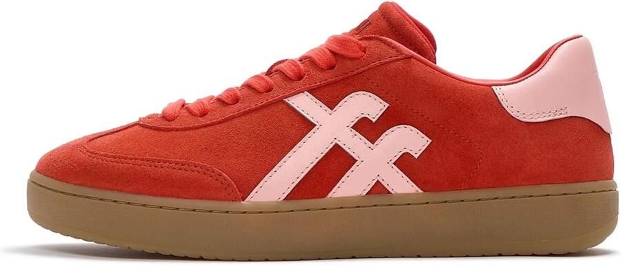 FitFlop The Dash T-Toe Suede Sneakers Dames Sneakers Rood Roze