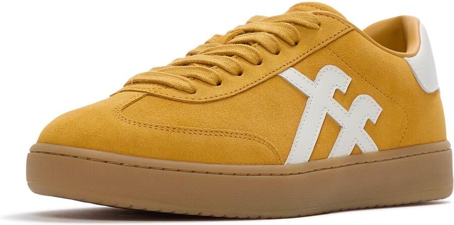 FitFlop The Dash T-Toe Suede Sneakers GEEL - Foto 2