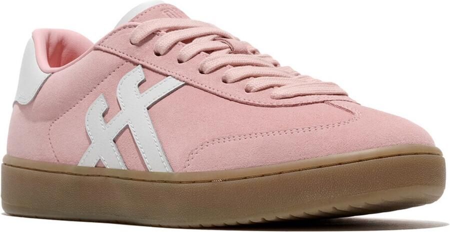 FitFlop The Dash T-Toe Suede Sneakers Dames Sneakers Roze Wit