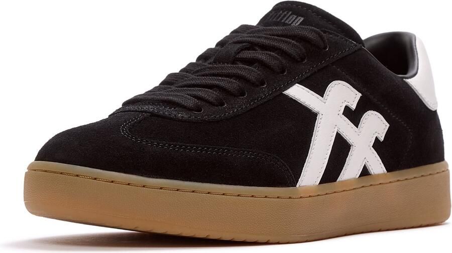 FitFlop The Dash T-Toe Suede Sneakers ZWART - Foto 2